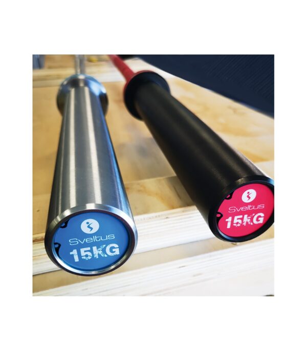 Sveltus Barre olympique 201cm 15kg Ø50mm Bleu ciel – Image 5