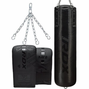 RDX F6 KARA Sac 5Ft & Gants de frappe - Noir