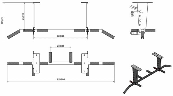 Aerobis Barre de traction murale et plafond – Image 6