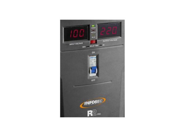 Régulateur de tension INFOSEC R2 pro 3000VA + connecteur – Image 2