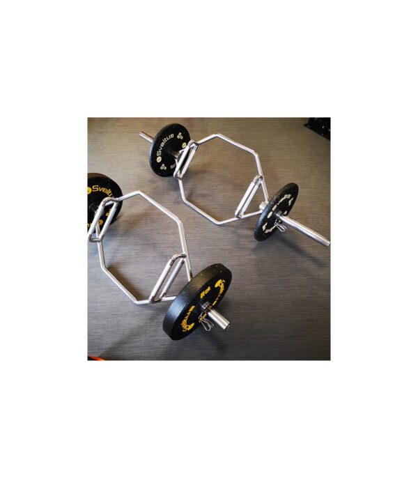Sveltus Trap barre olympique 180cm 26.5kg Ø50mm + 2 stop disques – Image 4