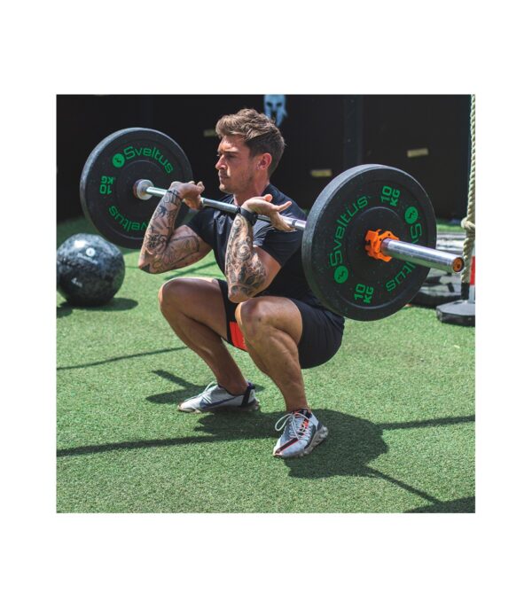 Sveltus Barre Olympique 220cm 20kg Ø50mm Orange – Image 6