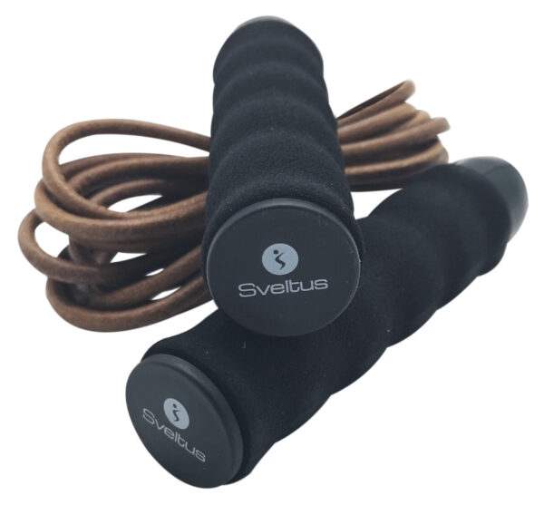 Sveltus Corde à sauter cuir lestable