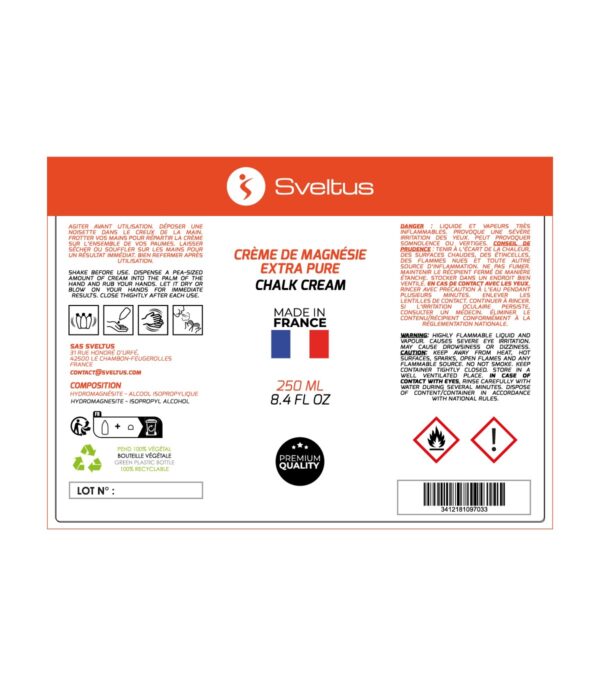 Sveltus Magnésie crème 250ml – Image 2