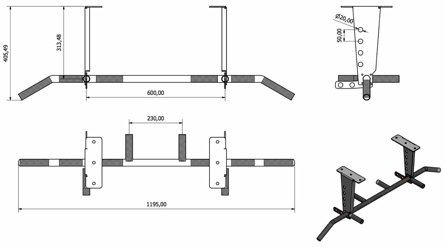 Aerobis Barre de traction murale et plafond – Image 6