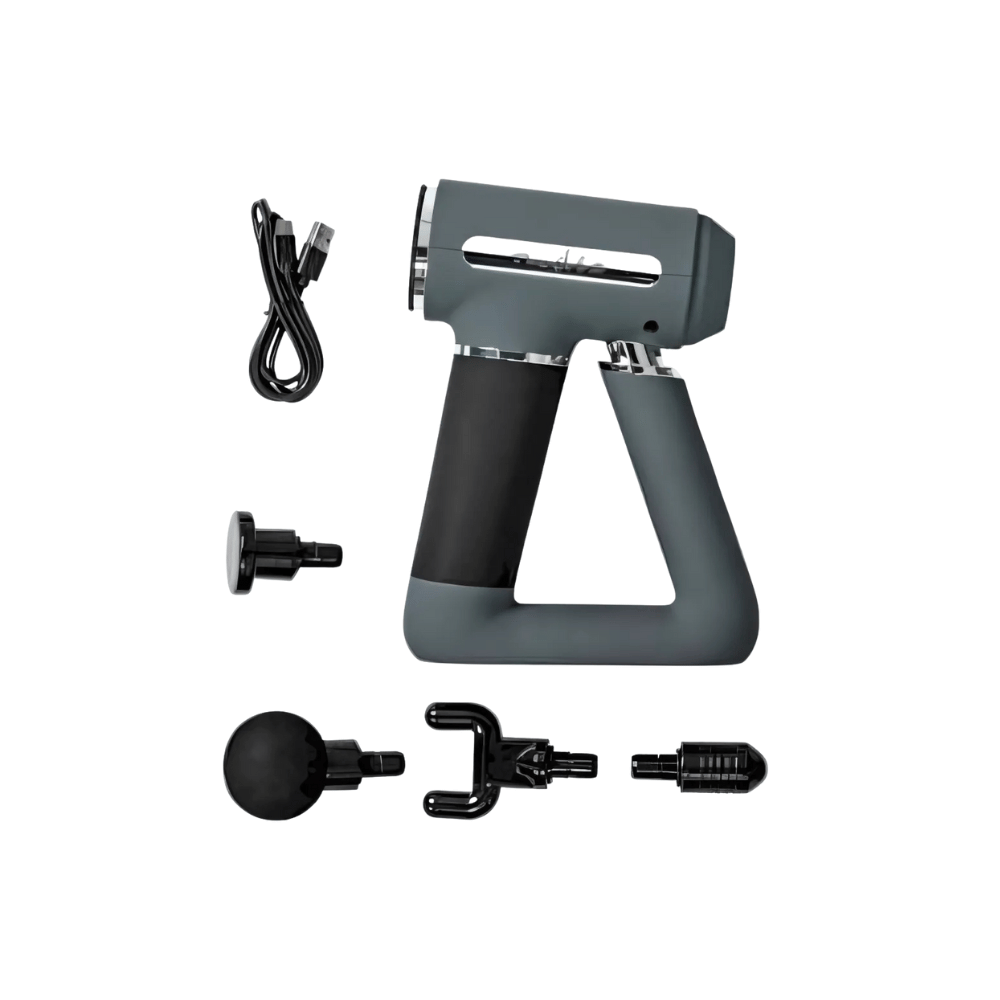 Nedis Pistolet de Massage Sportif Lithium-Ion intégré et Rechargeables Gris – Image 4