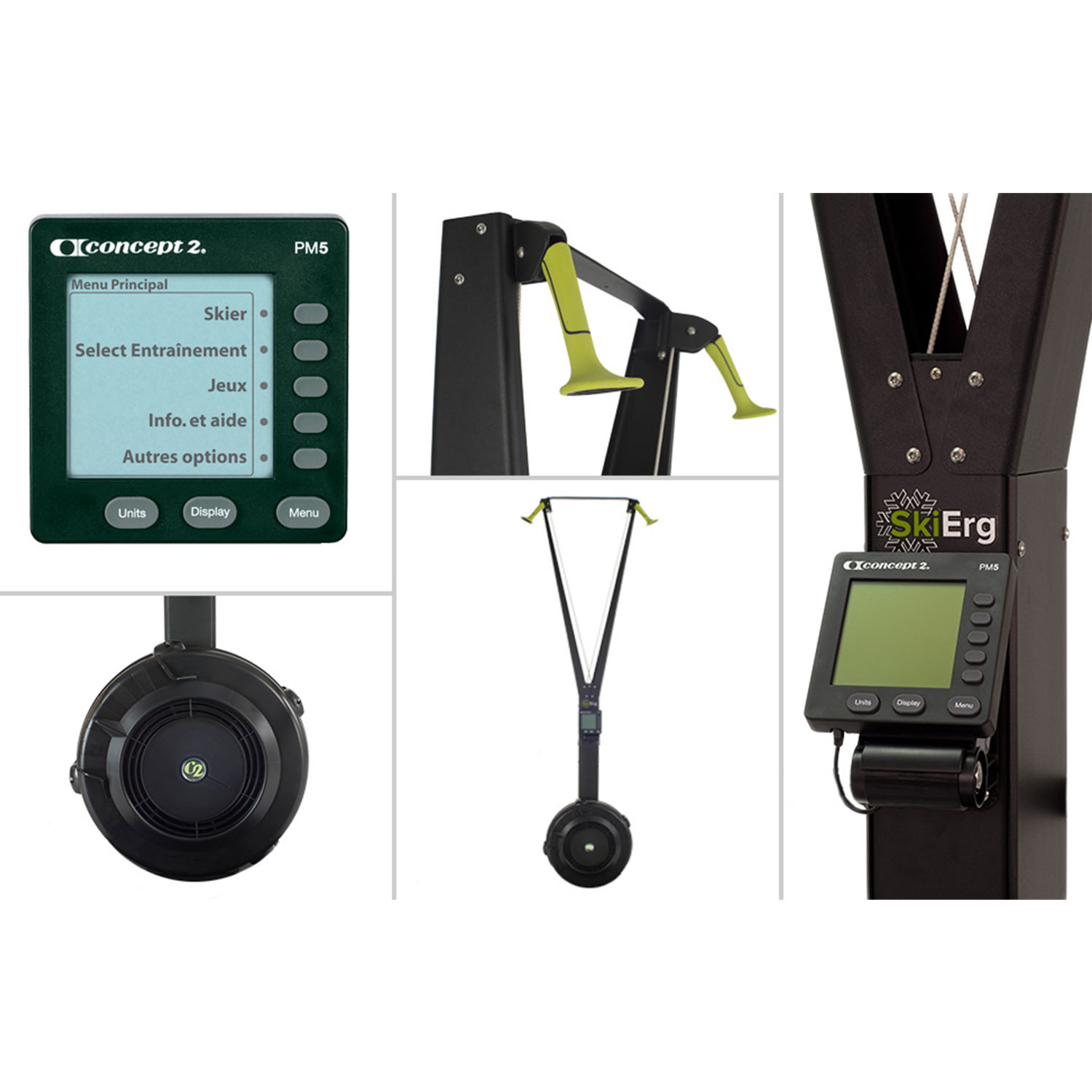Concept2 Ski Erg Noir + Moniteur PM5 - Fixation mural – Image 2