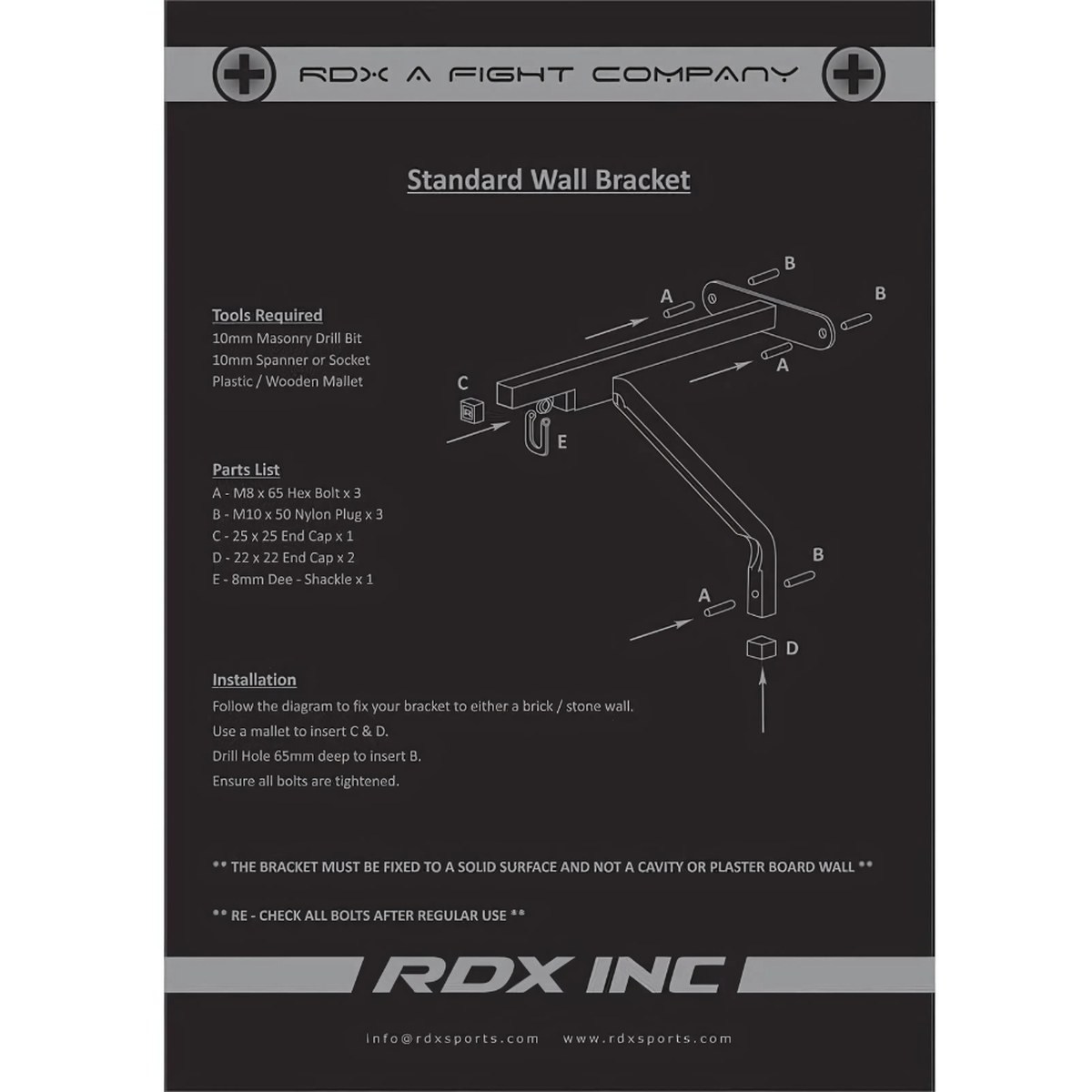 RDX Support Mural pour Sac de Frappe X1 - Acier – Image 2